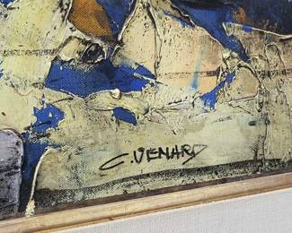 Claude Verand "Tabletop Still Life" oil on canvas