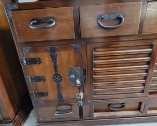 Antique Japanese Tansu merchant storage unit
