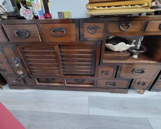 Antique Japanese Tansu merchant storage unit