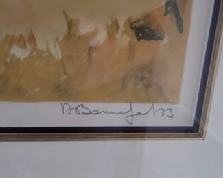 Alain Bonnefoit "Reverie" signed lithograph 