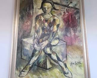 Jean Lafitte "Harlequin" oil on canvas 
