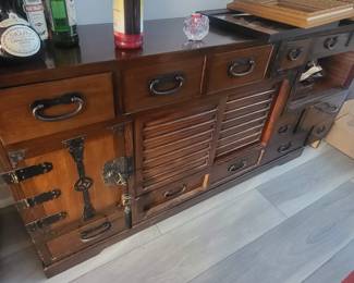 Antique Japanese Tansu merchant storage unit