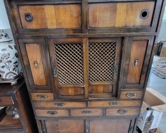 Antique Japanese Tansu Teacup storage unit