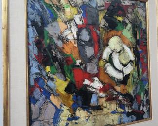 Claude Verand "Tabletop Still Life" oil on canvas