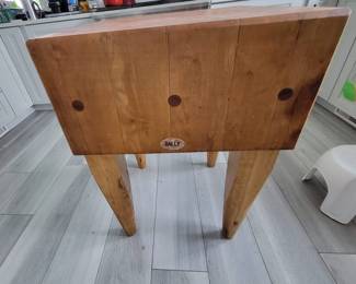 Antique Bally butcher block