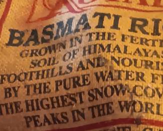 Advertising on a potato sack material