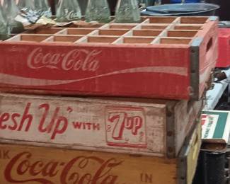 Vintage wooden crates there are at least 5 of them