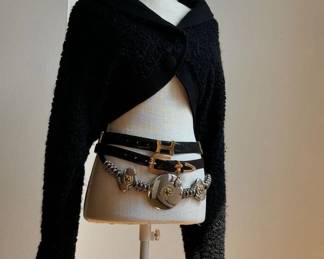 Vintage Cardigan and Vintage Belts