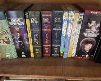 Lots of DVDs, CDs and Books on tape