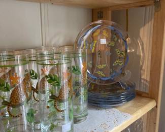 Lynn Chase plates and glassware