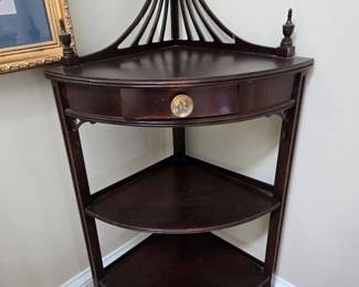 Beautiful Regency Revival Corner Shelf