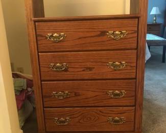 Vintage Chest of Drawers with Built In Display Shelf