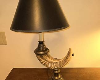Beautiful Brass Rams Horn Desk Lamp
