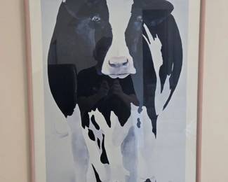 Jim Ellis Mooo Print Signed and Numbered Framed