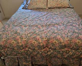 Queen Size Firm Mattress Box Springs Bed Frame Pillows and Bedding