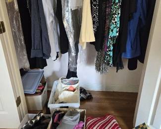 Womens Clothes Located in Several Closets