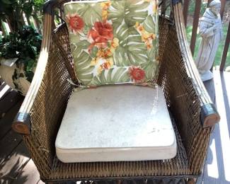 Indoor Outdoor Rattan Chair with Cushions