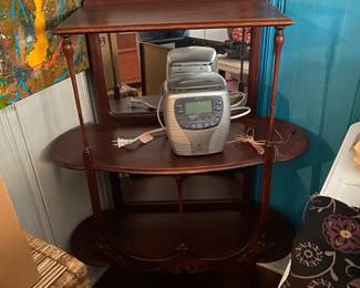 Antique small curio shelf cabinet. 