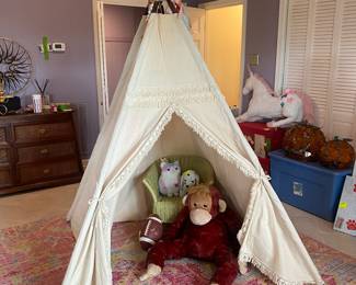 Tent. So much fun!! Folds up for easy storage. Washable. 