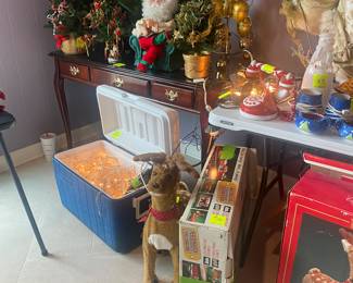 Christmas. Also selling a large tree. 