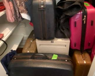 Vintage and wheeled luggage. 