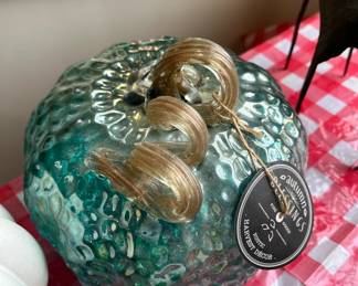 DECOR GLASS PUMPKIN
