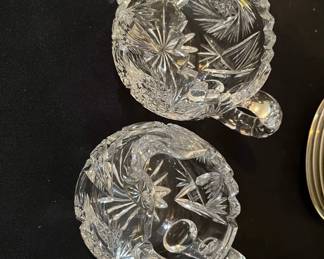 CUT GLASS SUGAR & CREAMER