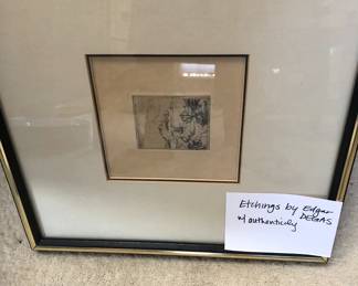 DEGAS ORIGINAL FROM A CANCELLED PLATE