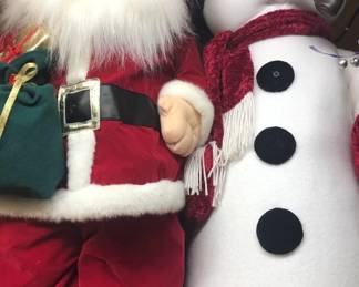 LARGE SANTA AND SNOWMAN