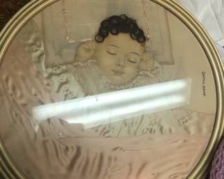 ANTIQUE BABY FRAMED