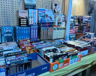DVD'S AND BOOKS ON TAPE
