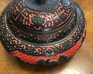 BLACK AND RED CONTAINER