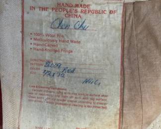 INFORMATION ON SMALL AREA RUG