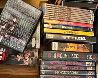DVD'S AND BOOKS ON TAPE
