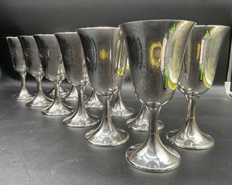 Set of 12 Gorham 272 Sterling Goblets with monogram-$2,200 set