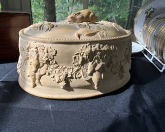 Antique Wedgwood Creamware Covered Game dish-$300
