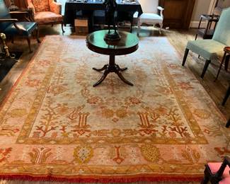 Beautiful Vintage 10 X 13 Turkish Angora Oushak hand knotted rug-$4,000