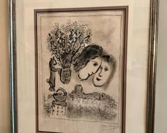 Marc Chagall signed lithograph-$2,500