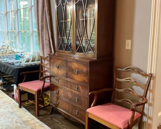 George III English Bevan & Funnell Bureau Bookcase-$1,100