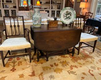 Antique Barley Twist Gate Leg table-$500