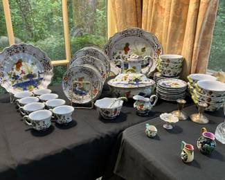 Italian Pottery china approx 60 pcs(some chips)-$400 set