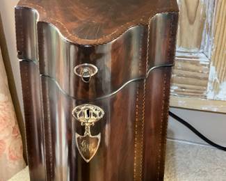 Pair Antique English knife boxes-$1,000 pr