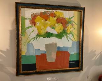 George Barrel Still Life Floral Painting-$900