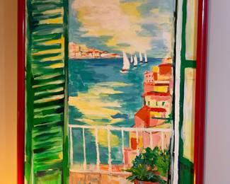 Fairfax Nabors Sailboats impressionists style painting-$450