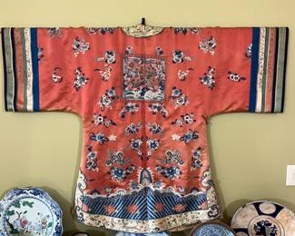 Chinese Qing Dynasty robe w/rank badges-$1,200