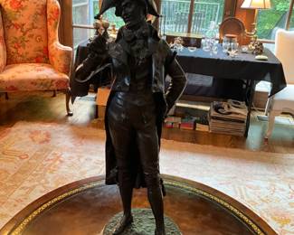 Large French Bronze Napoleon?  signed Sculpture-$500