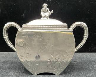 Kennard & Jenks sterling tea caddy Boston 1850-$750