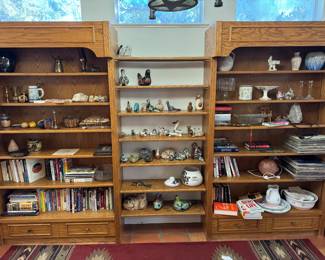 Custom made display cabinets
2 separate pieces with removable shelves in between