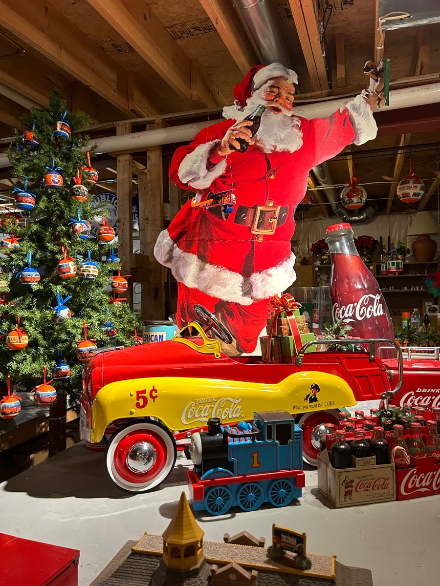 Coca-Cola Advertising Santa and Fantastic Limited Edition Gearbox Coca Cola Pedal Car