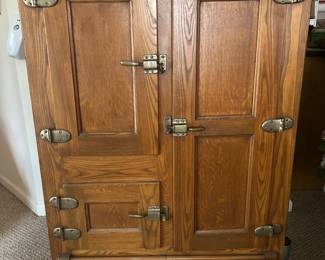 Farmhouse Antique Oak Ice Box